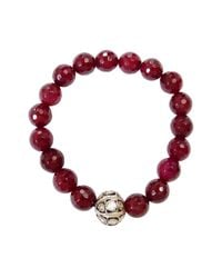 CB Bronfman | Red Garnet Diamond Bracelet | Lyst