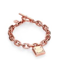Michael Kors | Metallic Motif Padlock Toggle Bracelet | Lyst