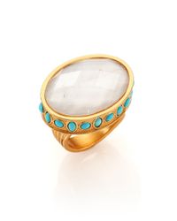 Stephanie Kantis | Metallic Edwardian White Quartz & Turquoise Ring | Lyst