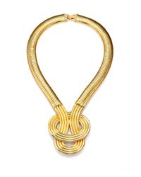Kenneth Jay Lane | Metallic Knotted Pendant Necklace | Lyst