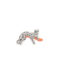 Kenneth Jay Lane | White Crystal Pavé Cheetah Brooch | Lyst