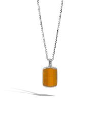 John Hardy | Brown Classic Chain Large Dog Tag Pendant for Men | Lyst