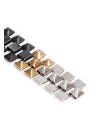 Ela Stone | Metallic 'freja' Pyramid Chain Earrings | Lyst