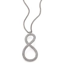 Lafayette 148 New York | Metallic Swarovski Infinity Pendant Necklace | Lyst