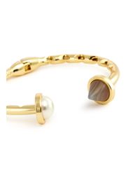 Eddie Borgo | Gray Agate Cone Pearl Hinge Cuff | Lyst