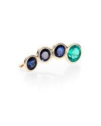 Jacquie Aiche | Green Emerald Sapphire 14k Yellow Gold Ear Cuff | Lyst