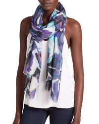 Bindya | Blue Sierra Printed Cashmere & Silk Scarf | Lyst