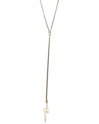 Duchess Of Malfi | Metallic Lightning Bolt Lariat Necklace for Men | Lyst