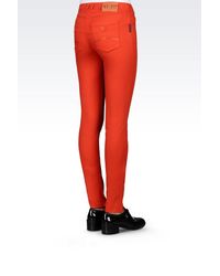 Armani Jeans | Red Jeggings In Modal Blend | Lyst