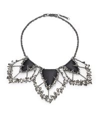 Alexis Bittar | Black Cubist Lucite & Crystal Cluster Three-Station Necklace | Lyst