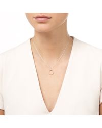 Monica Vinader | White Diva Circle Open Pendant | Lyst