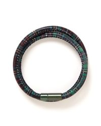 Tateossian | Green 'edinburgh' Tartan Plaid Double Wrap Bracelet for Men | Lyst