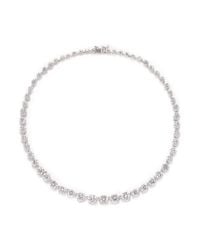CZ by Kenneth Jay Lane | Metallic Triple Cluster Necklace | Lyst