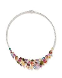 CZ by Kenneth Jay Lane | Multicolor 'musi' Rose Petal Zirconia Gemstone Necklace | Lyst
