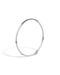 John Hardy | Metallic Bamboo Bangle With Black Sapphire | Lyst