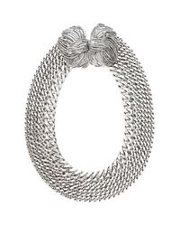 Lizzie Fortunato | Metallic Large Rhodium Chain Ncklce | Lyst