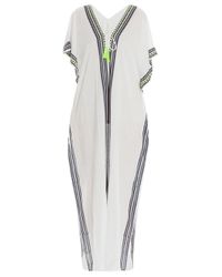 Cool Change | White Nalu Border Amalfi Kaftan | Lyst