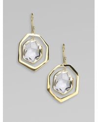 Ippolita | Metallic 18K Gold Framed Drop Earrings | Lyst