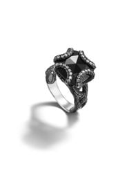 John Hardy | Black Medium Braided Ring | Lyst