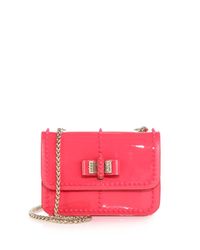 Christian Louboutin | Pink Sweet Charity Studded Patent Leather Shoulder Bag | Lyst