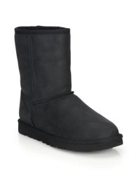 UGG | Black Classic Short Leather & Pure Boots | Lyst