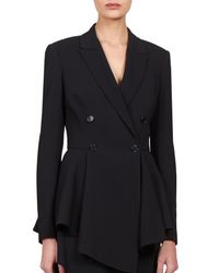 Givenchy | Black Asymmetrical Peplum Blazer | Lyst
