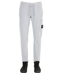 Stone Island | Gray Slim Fit Cotton Jogging Pants for Men | Lyst