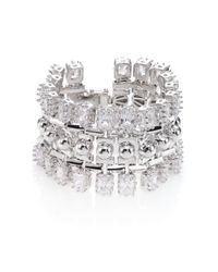 Eddie Borgo | Metallic Dome Estate Crystal Bracelet/silvertone | Lyst