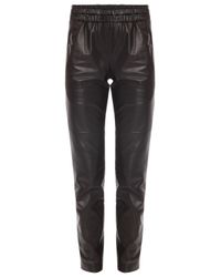 Isabel Marant | Black Leather Jogging Pant | Lyst