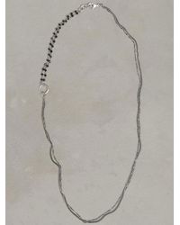 John Varvatos | Metallic Silver & Black Bead Necklace for Men | Lyst