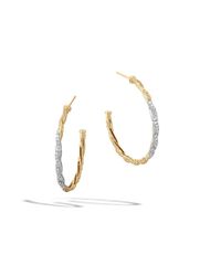 John Hardy | Metallic Classic Chain Medium Hoop Earrings | Lyst