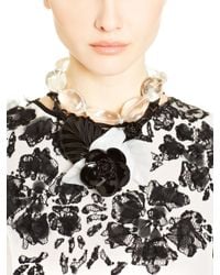 Oscar de la Renta | Black Rock Crystal Necklace | Lyst