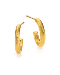 Gurhan | Metallic Hoopla 24k Yellow Gold Galahad Small Fitted J-hoop Earrings | Lyst