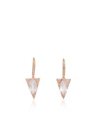Dana Rebecca | Metallic Rose Gold Remi Florence Pink Quartz Earrings | Lyst