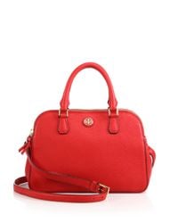 Tory Burch | Red Robinson Leather Satchel | Lyst