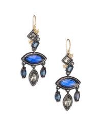 Alexis Bittar | Blue Elements Dark Alchemy Crystal Rocky Marquis Chandelier Earrings | Lyst