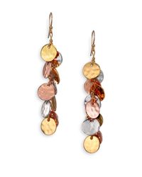 kate spade new york | White Lucky Penny Charm Drop Earrings | Lyst