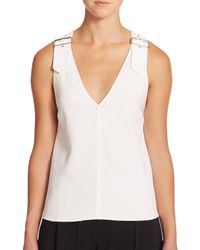 A.L.C. | White Baxley Buckle-tab Top | Lyst