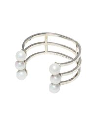 Maria Stern | Metallic Pearl Three Tier Cuff | Lyst