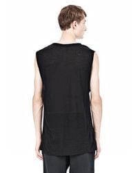 Alexander Wang | Black Slub Rayon Silk Muscle Tee for Men | Lyst
