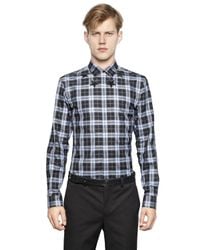 Givenchy | Black Checked And Red-Panel Shirt for Men | Lyst