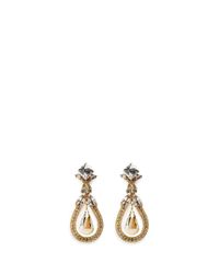 Erickson Beamon | Metallic 'heart Of Gold' Teardrop Crystal Earrings | Lyst