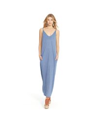 Polo Ralph Lauren | Blue Linen V-neck Maxidress | Lyst