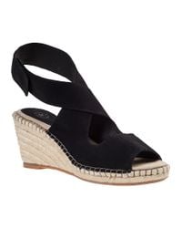 Johnston & Murphy | Ainsley Wedge Espadrille Black Suede | Lyst