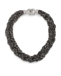 ABS By Allen Schwartz | Metallic Smoke And Mirrors Braided Chain Necklace | Lyst