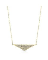 Anne Sisteron - 14kt Yellow Gold Diamond Golden Triangle Necklace - Lyst