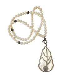 CB Bronfman | White Feather Bead Necklace | Lyst