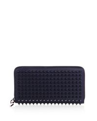 Christian Louboutin | Blue Panettone Spiked Zip Wallet | Lyst