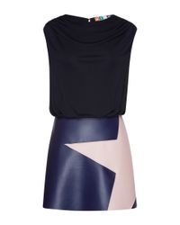MSGM | Multicolor Star Intarsia Combo Dress | Lyst
