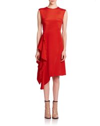 3.1 Phillip Lim | Red Silk Asymmetrical Dress | Lyst